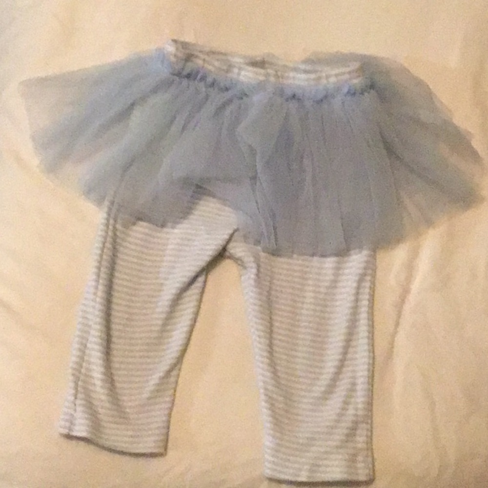 Blue Tulle Skirted Leggings for Kids